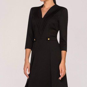 BLM188 Black A-Line Mini Dress by Tavroska